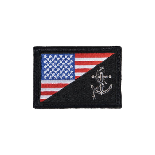 Rothco US Flag / USN Anchor Patch With Hook Back