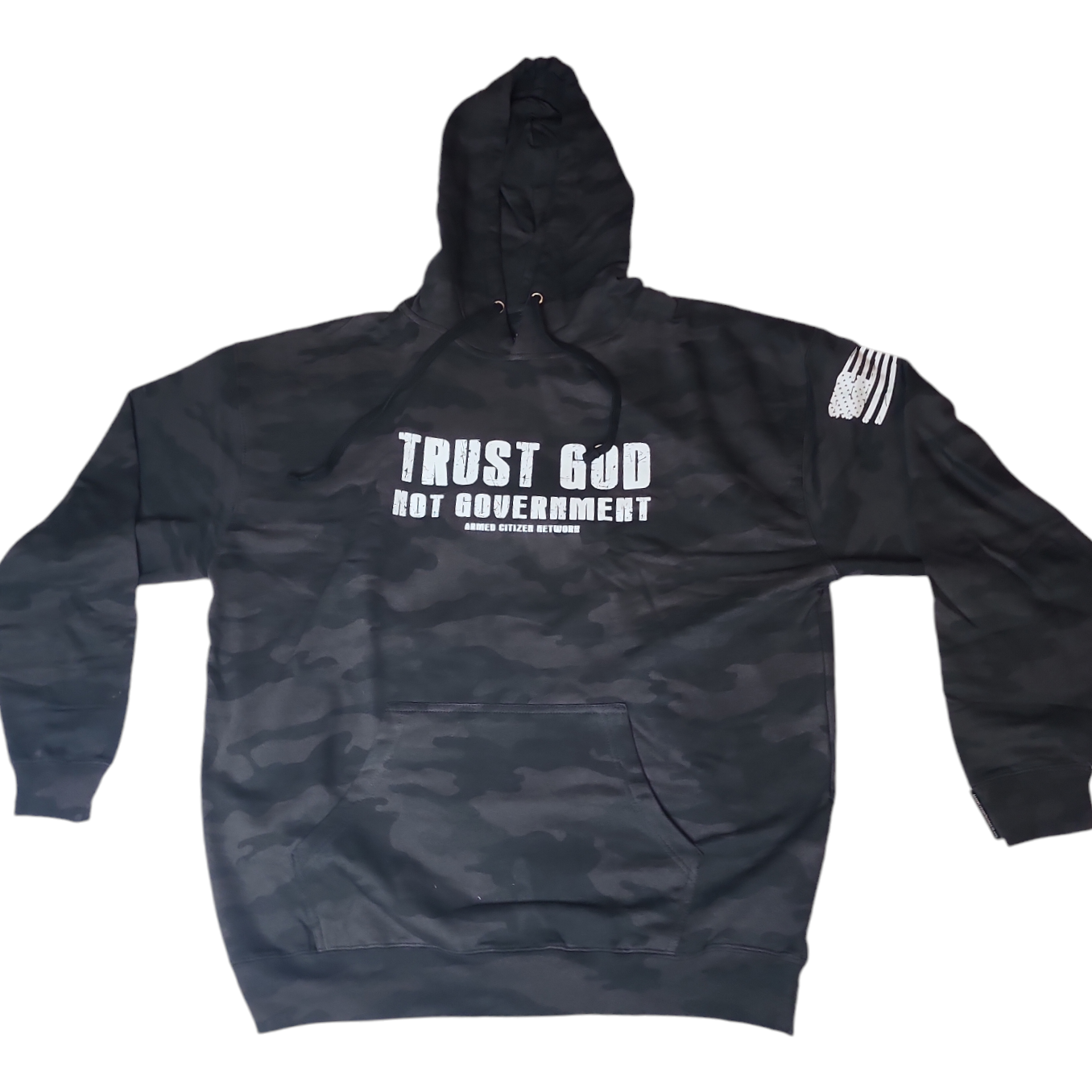 Trust GOD - Not Government Black Camo Hoodie