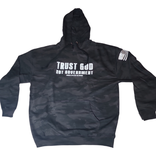 Trust GOD - Not Government Black Camo Hoodie